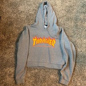 Thrasher Cropped Hoodie